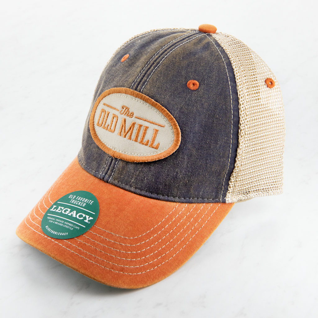 Burnt Orange Old Mill Trucker Hat – The Old Mill