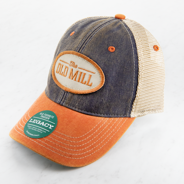 Burnt Orange Old Mill Trucker Hat