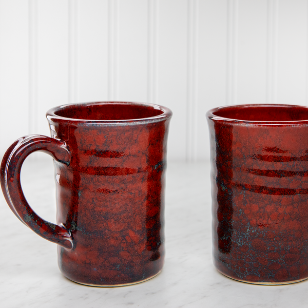 Potters Mug Pair Fireside Red