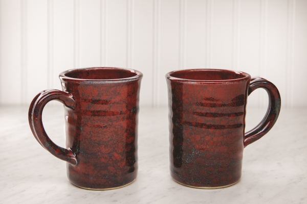 Potters Mug Pair Fireside Red