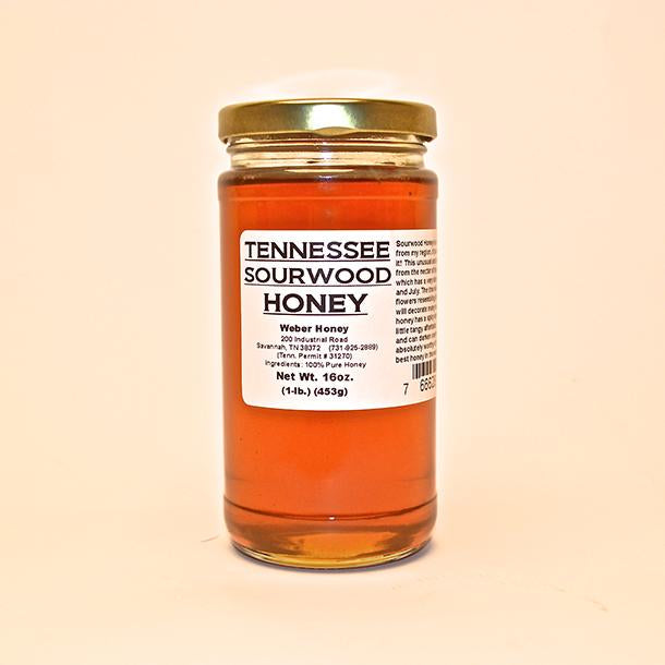 Strained Sourwood Honey - 16 Ounces