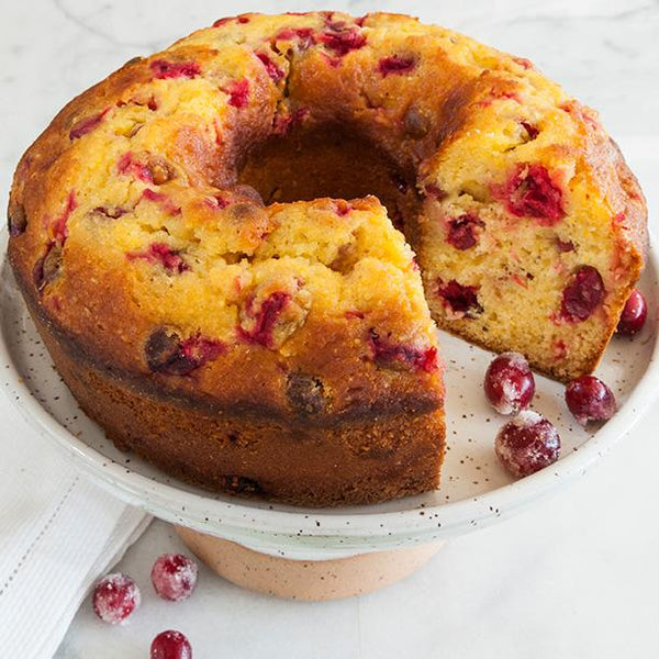 Cranberry Orange Cornmeal Cake